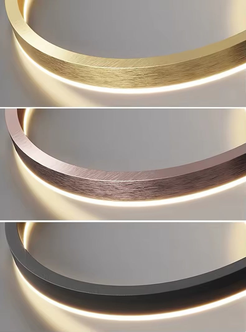 Modern LED Ring Chandelier – Adjustable Multi-Ring Pendant Light