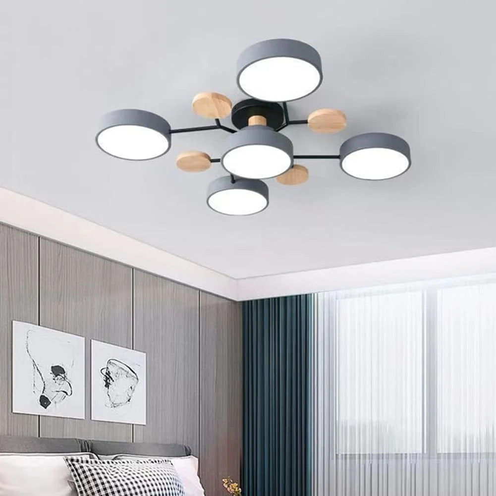Modern Multi-Arm LED Semi-Flush Chandelier – 4 / 5 / 6 / 7 Lights