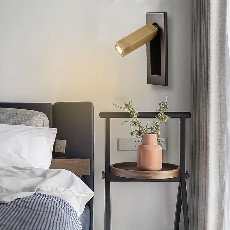 Adjustable LED Wall Reading Light – Rotatable Metal Bedside Sconce