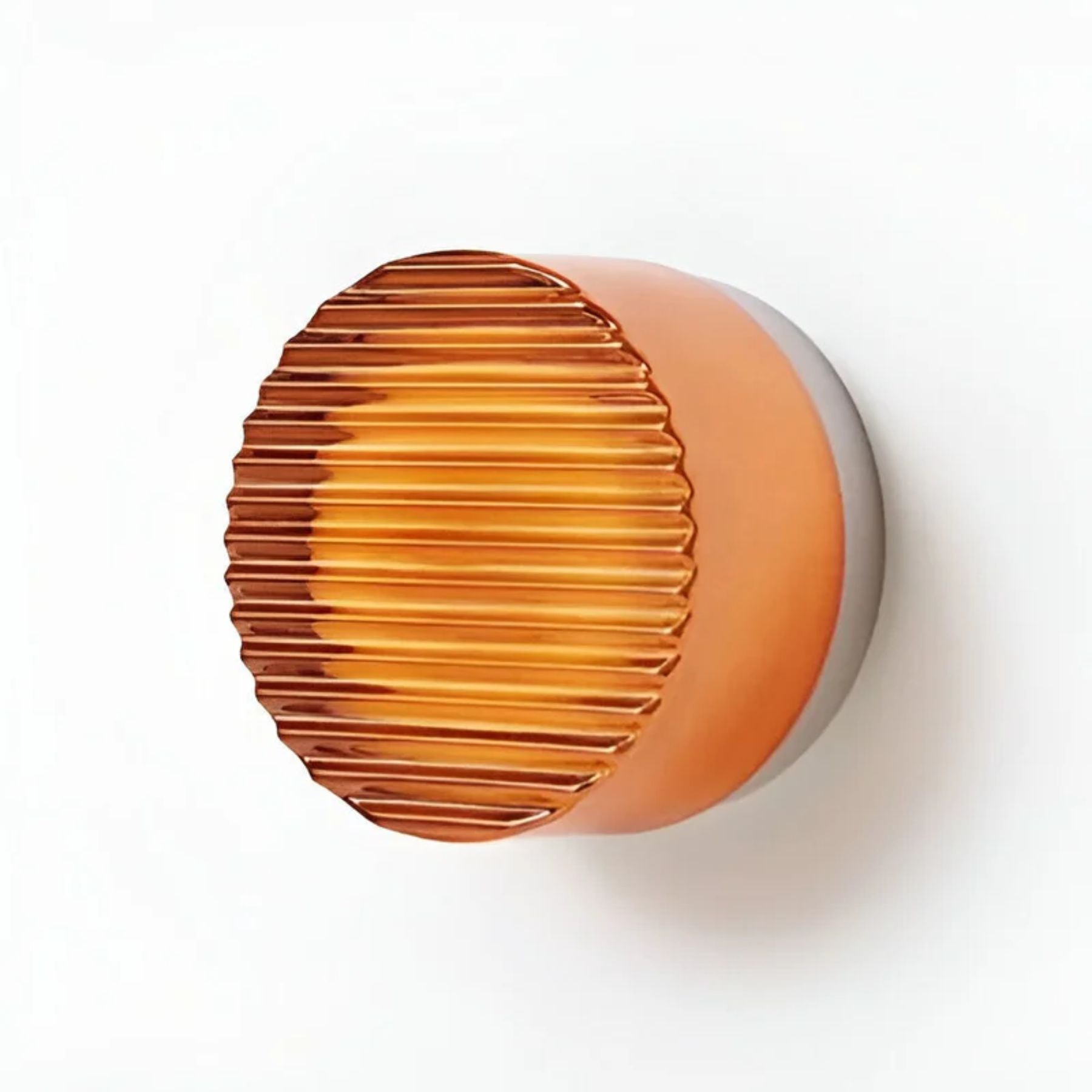 Ribbed Round LED Wall Light