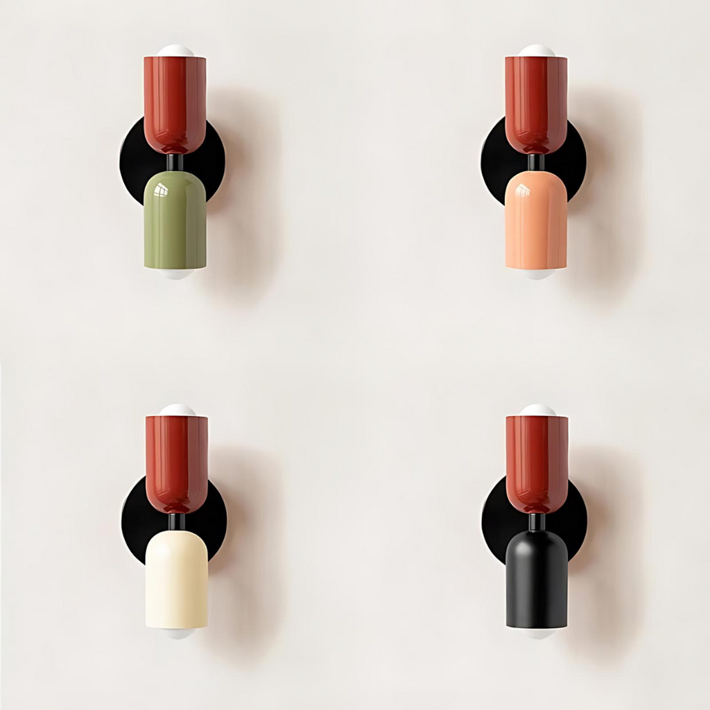 Colour Block Capsule Wall Light