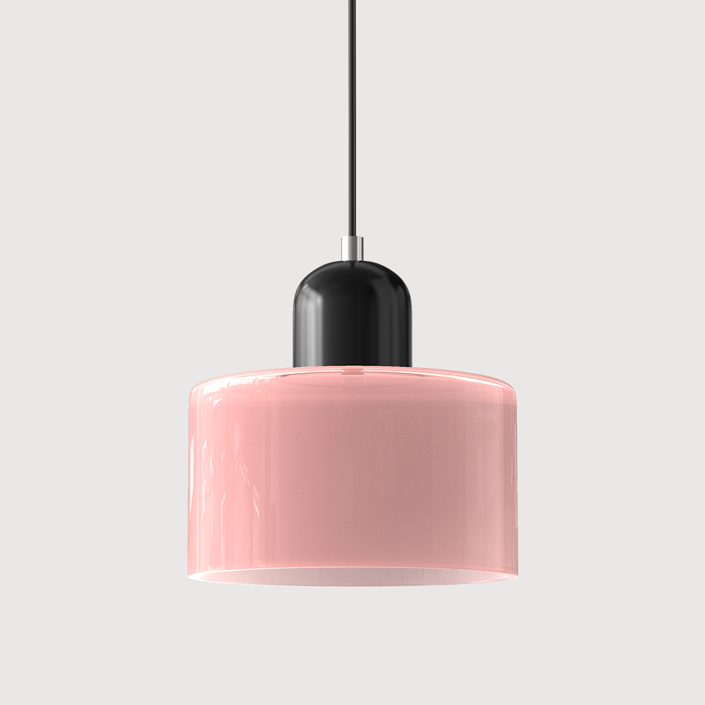 Bauhaus Coloured Glass Pendant Light