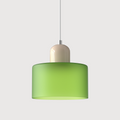 Bauhaus Coloured Glass Pendant Light