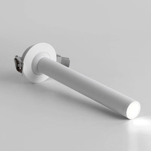 Adjustable Long Cylinder Recessed LED Spotlight in Aluminium