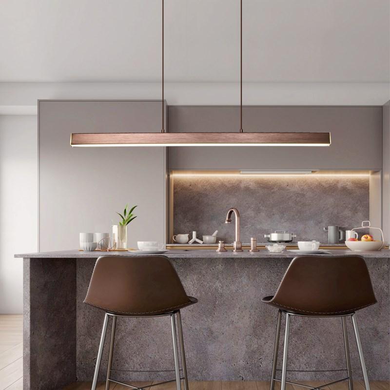 Thala Linear LED Pendant Light – Modern Metal Bar Suspension