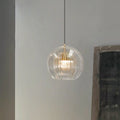 Clear / Amber Glass Globe Pendant Light – Modern Ceiling Fixture