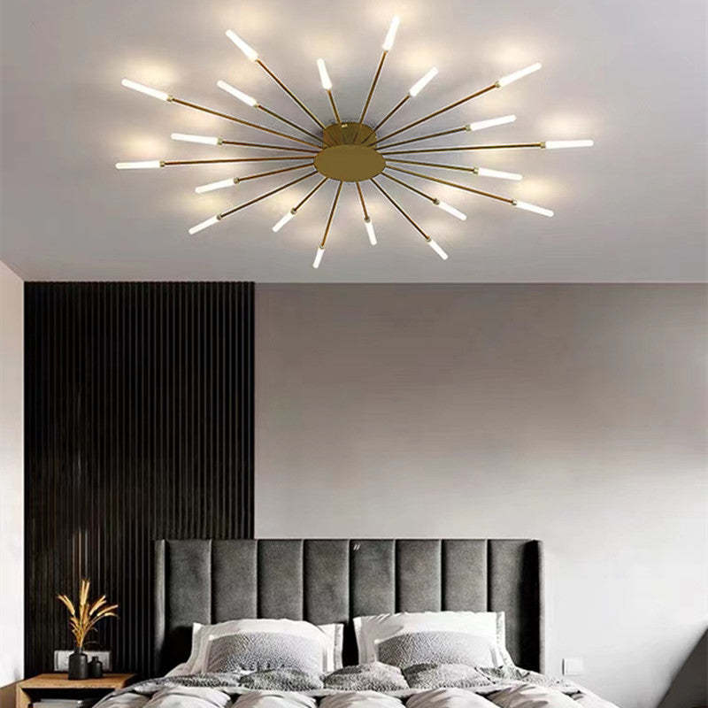 Modern Sputnik Semi-Flush Chandelier – Multi Arm Ceiling Light