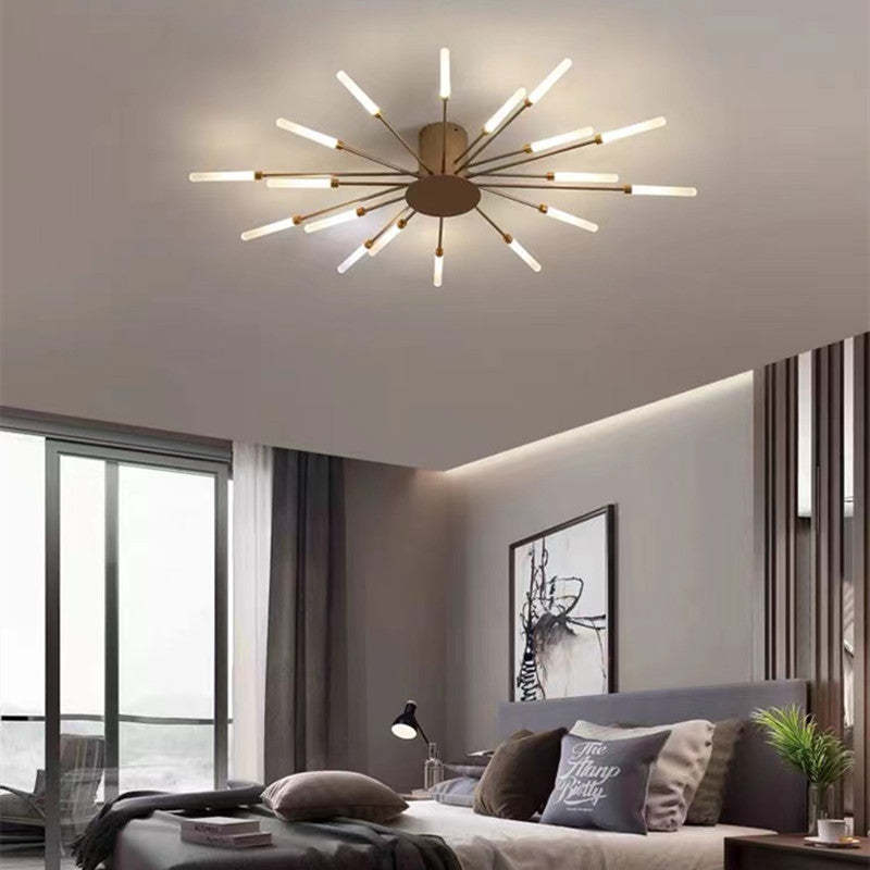 Modern Sputnik Semi-Flush Chandelier – Multi Arm Ceiling Light