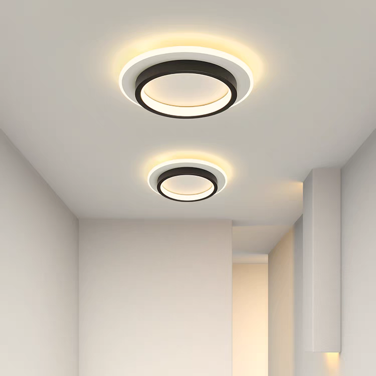 Modern Round LED Flush Ceiling Light – Halo Ring Low Profile Fixture