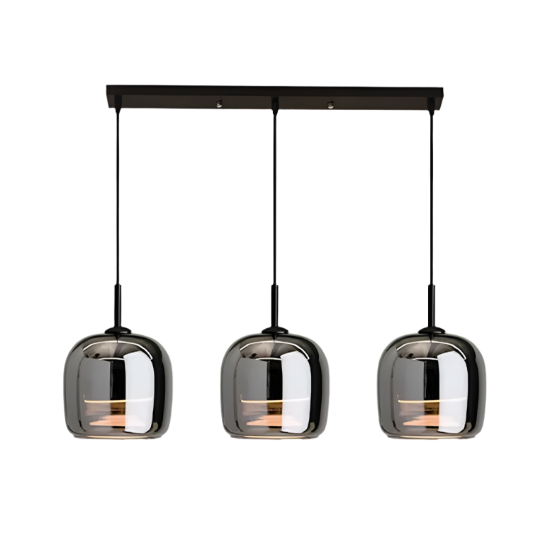 Smoked Glass Dome Pendant Light