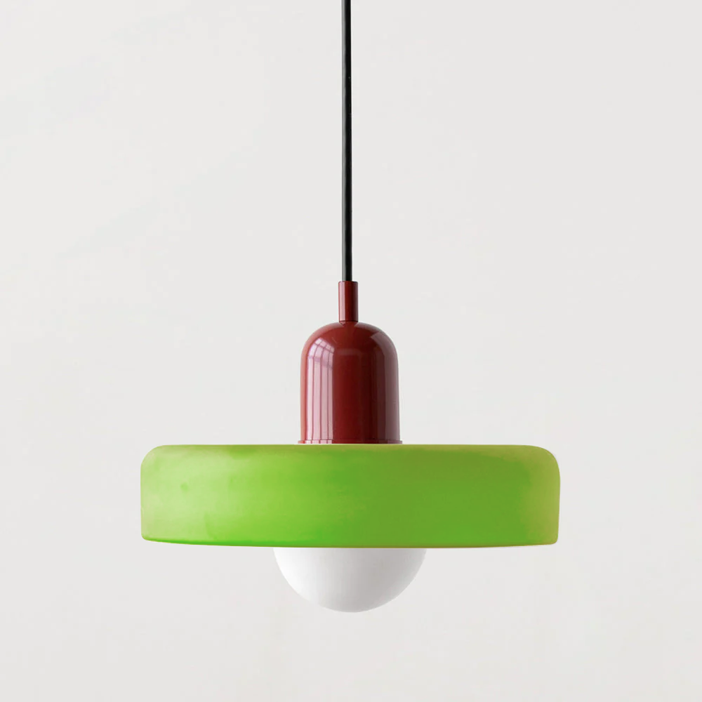 Bauhaus Pendant Light in Coloured Glass