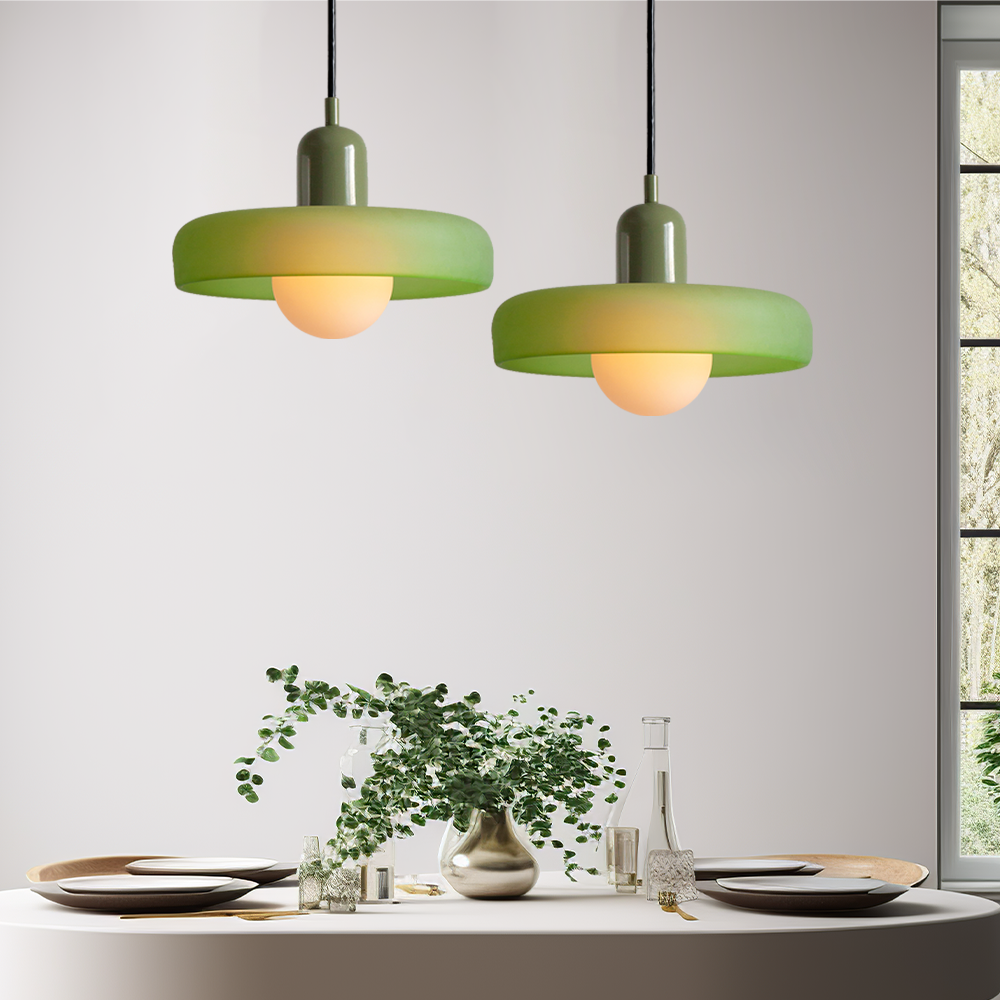 Bauhaus Pendant Light in Coloured Glass