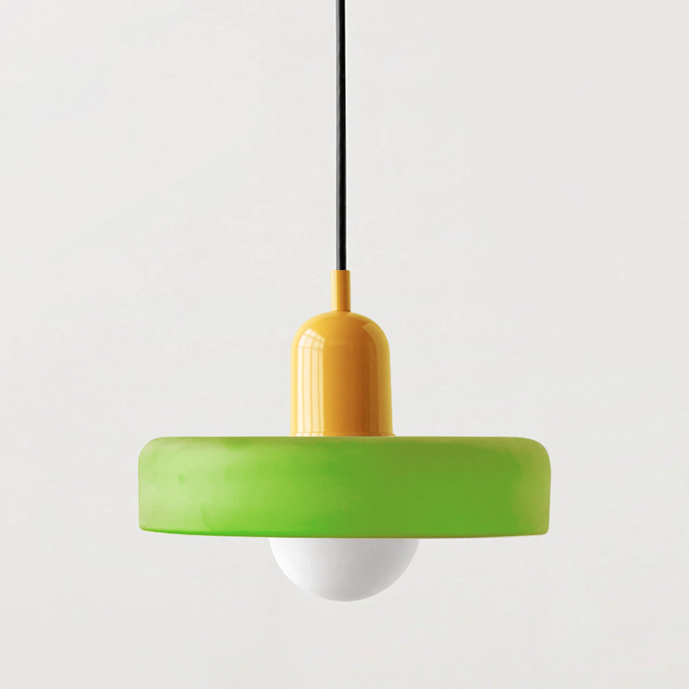Bauhaus Pendant Light in Coloured Glass