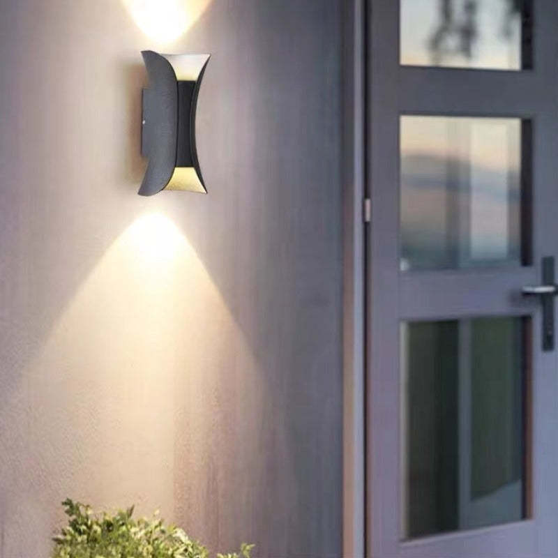 Outdoor LED Up & Down Wall Light – Curved IP65 Waterproof