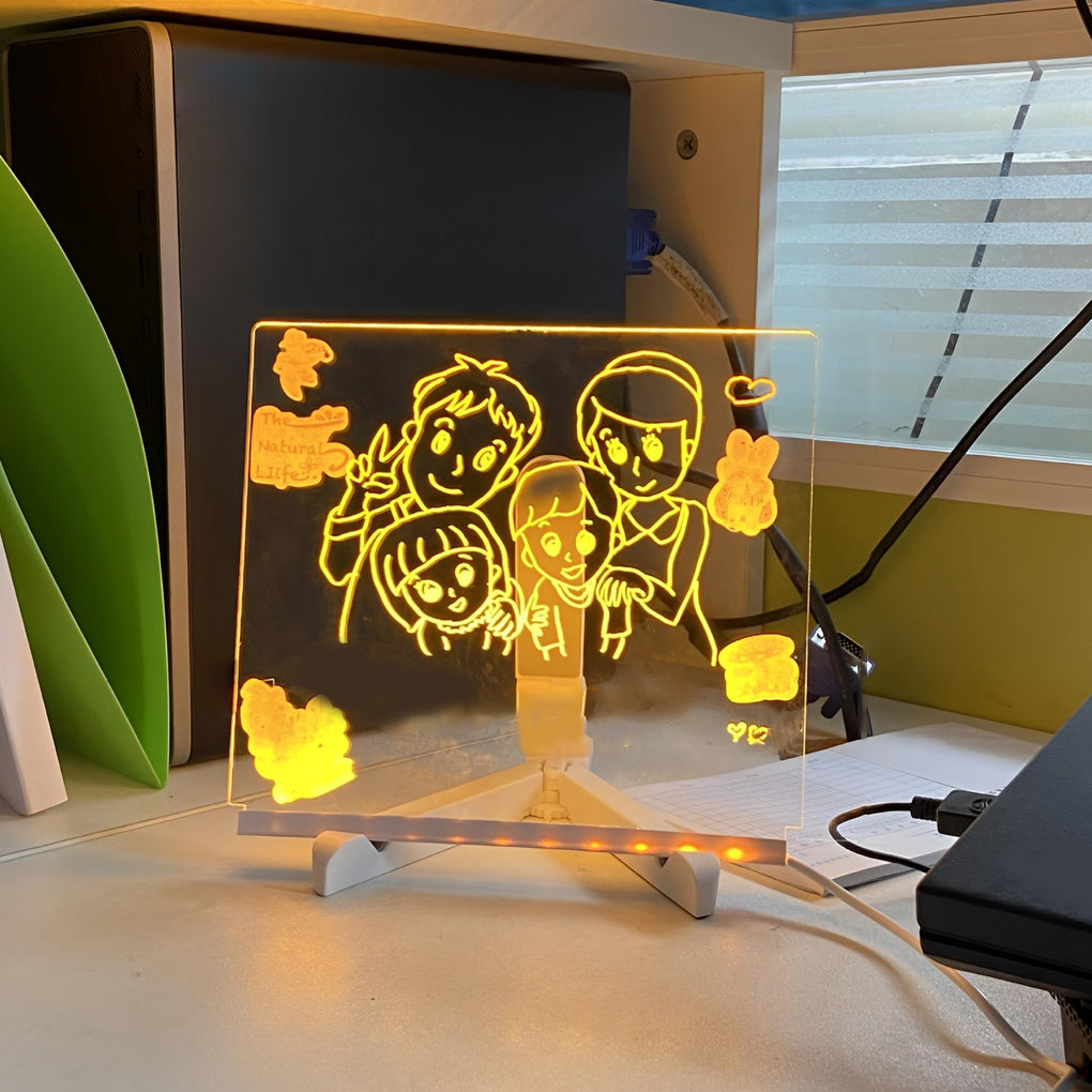 Writable Acrylic LED Table Lamp – Message Board Night Light