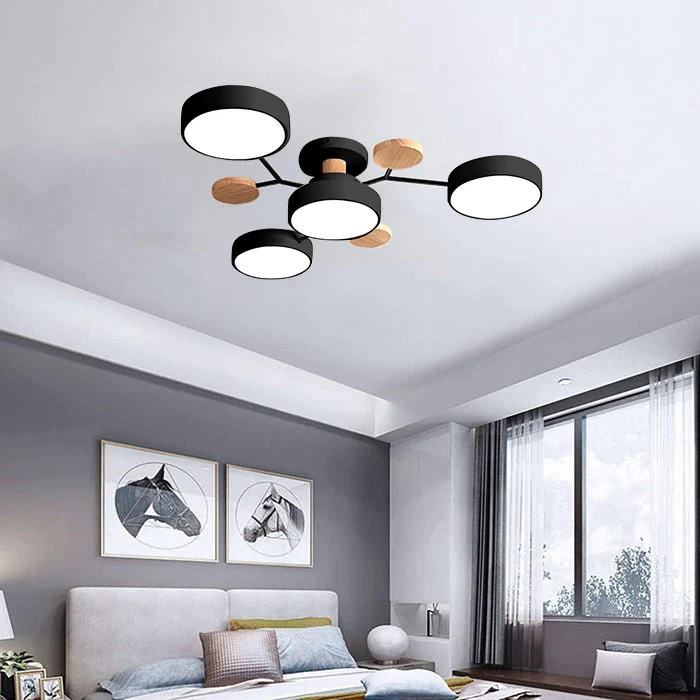 Modern Multi-Arm LED Semi-Flush Chandelier – 4 / 5 / 6 / 7 Lights