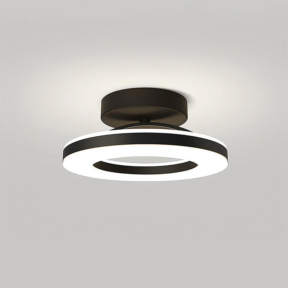 Minimalist Gold LED Flush Ceiling Light – Modern Ring Design