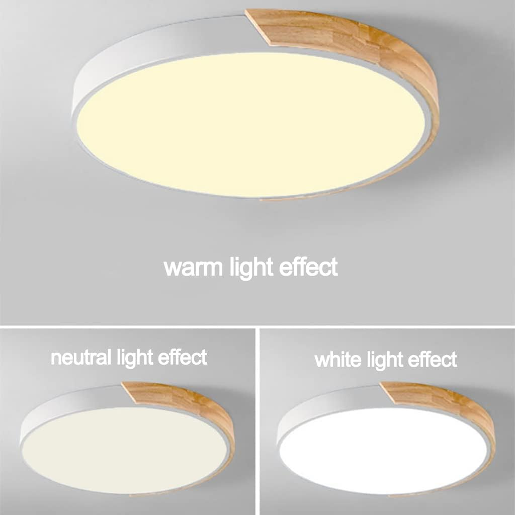 Modern Round LED Flush Ceiling Light – Color Accent Low Profile Fixture