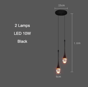 Crystal Water Drop Pendant Light