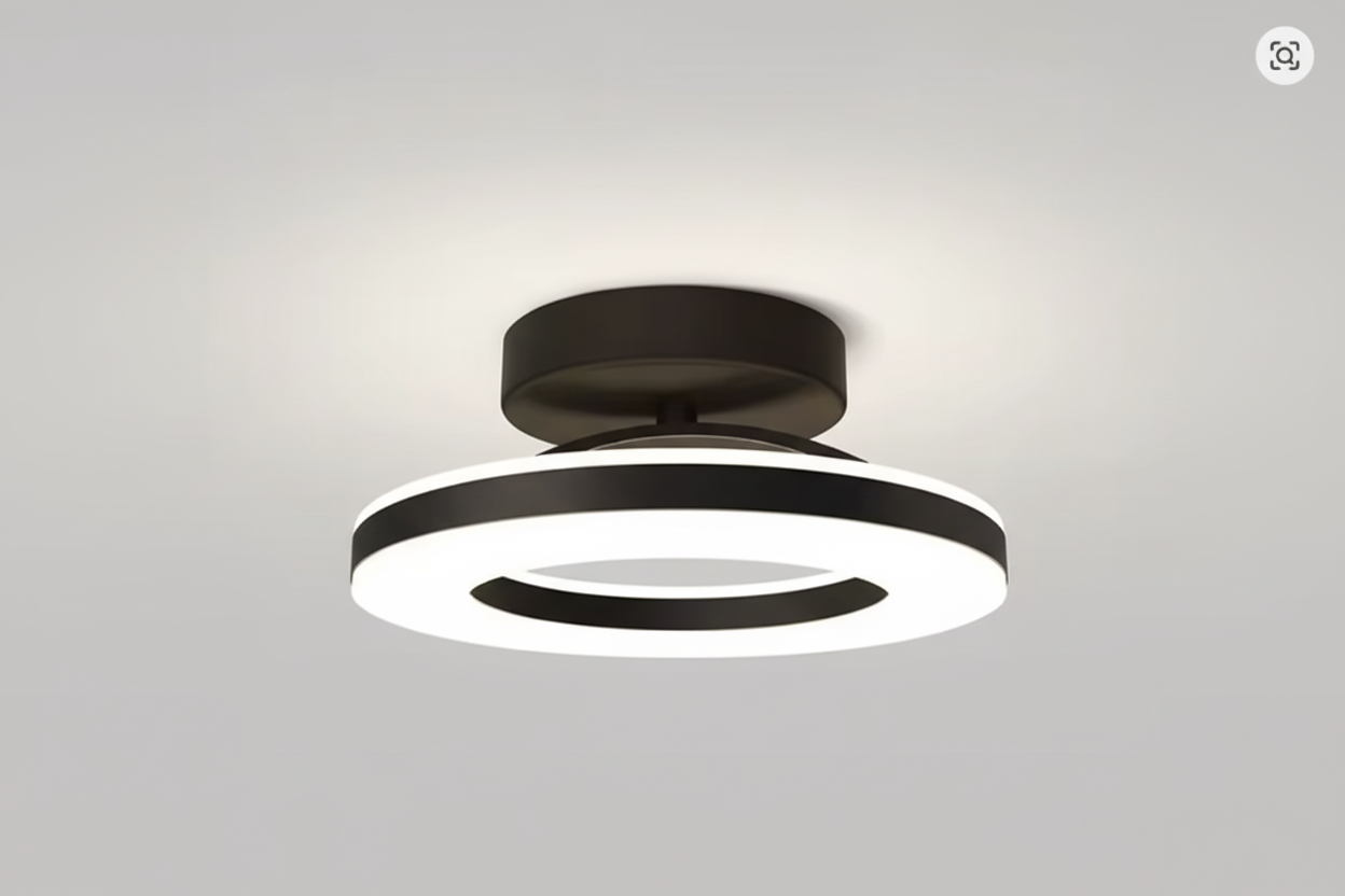 Minimalist Gold LED Flush Ceiling Light – Modern Ring Design