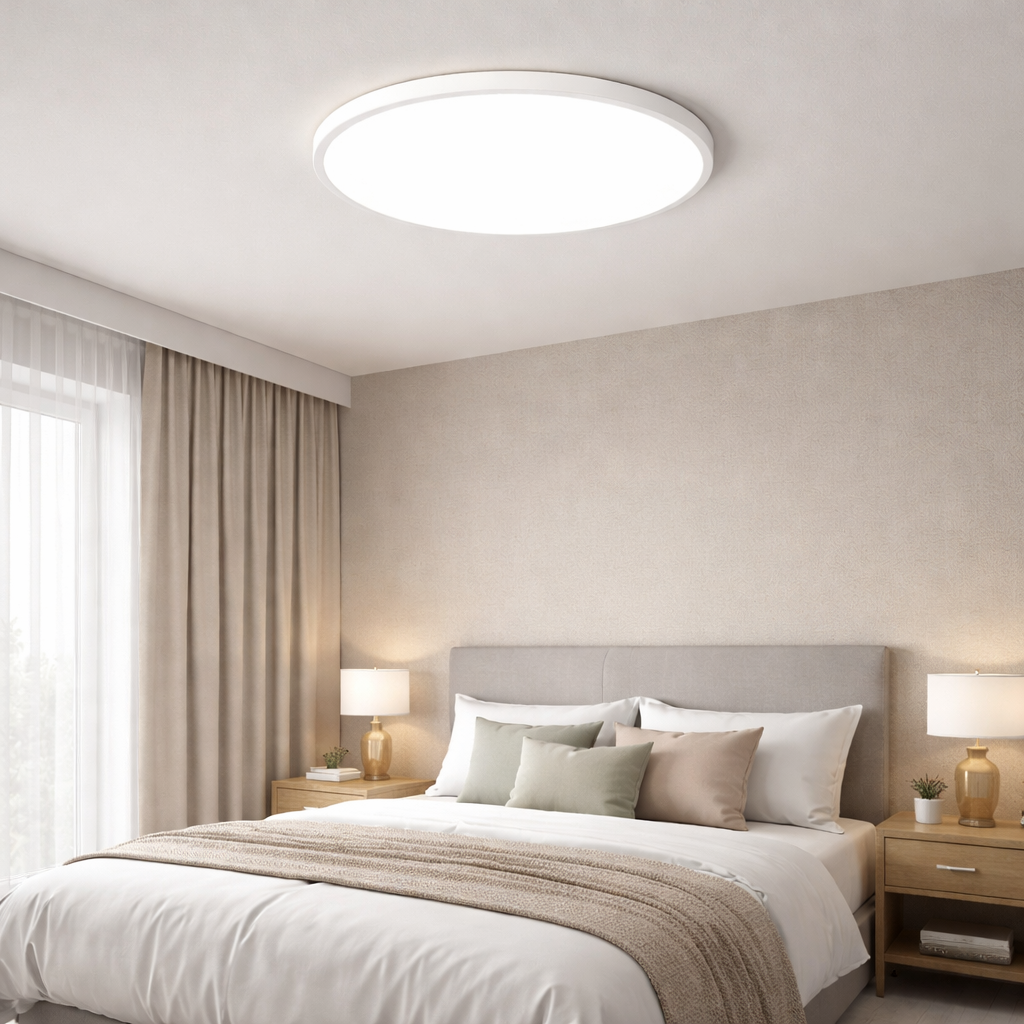 Round LED Flush Mount Light in Minimalist Design for Modern Interiors