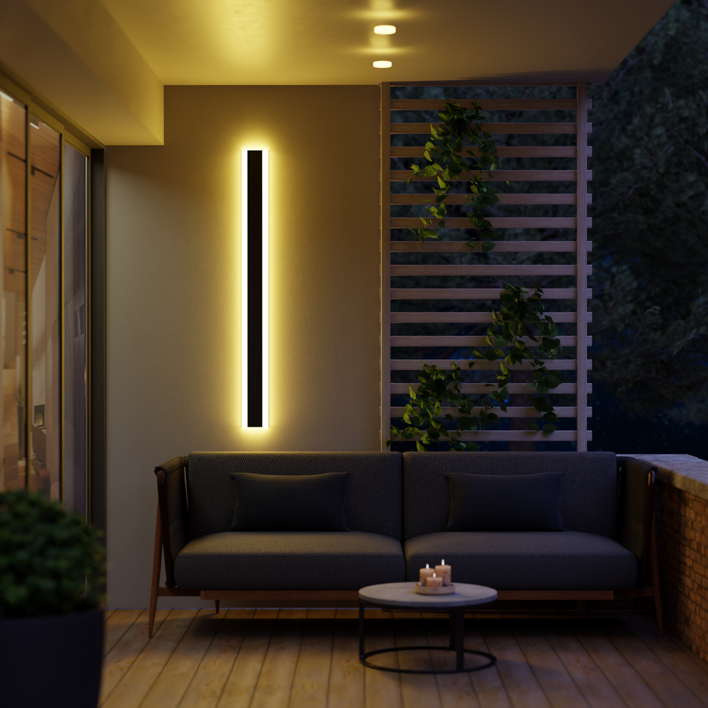 Outdoor Linear LED Wall Light – IP65 Waterproof, RGB & Dimmable