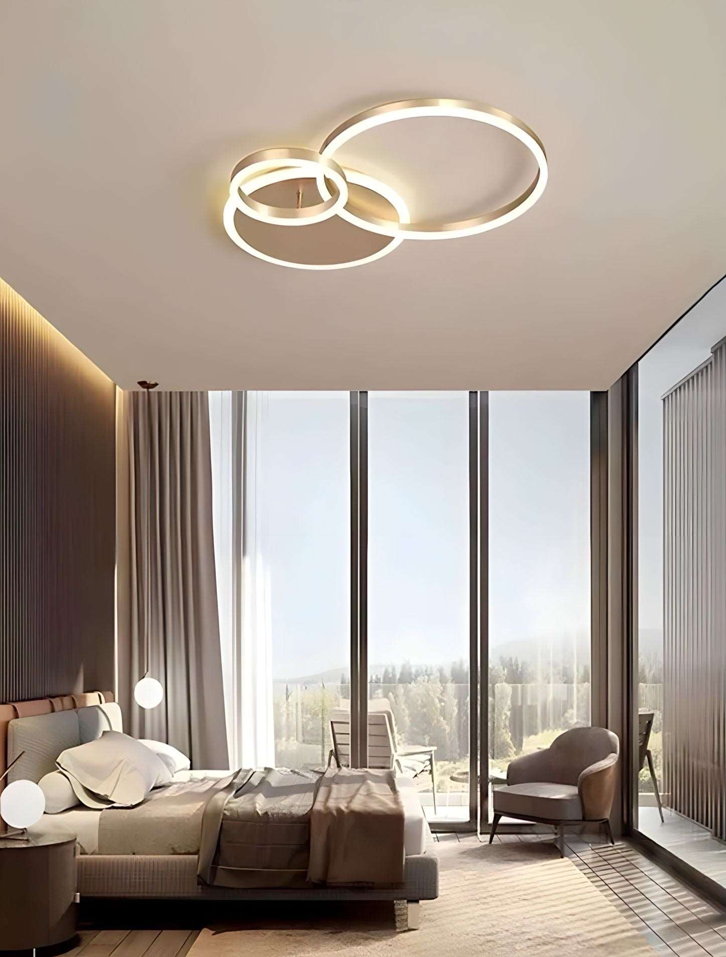 Modern LED Ring Chandelier – Ring Flush Ceiling Light