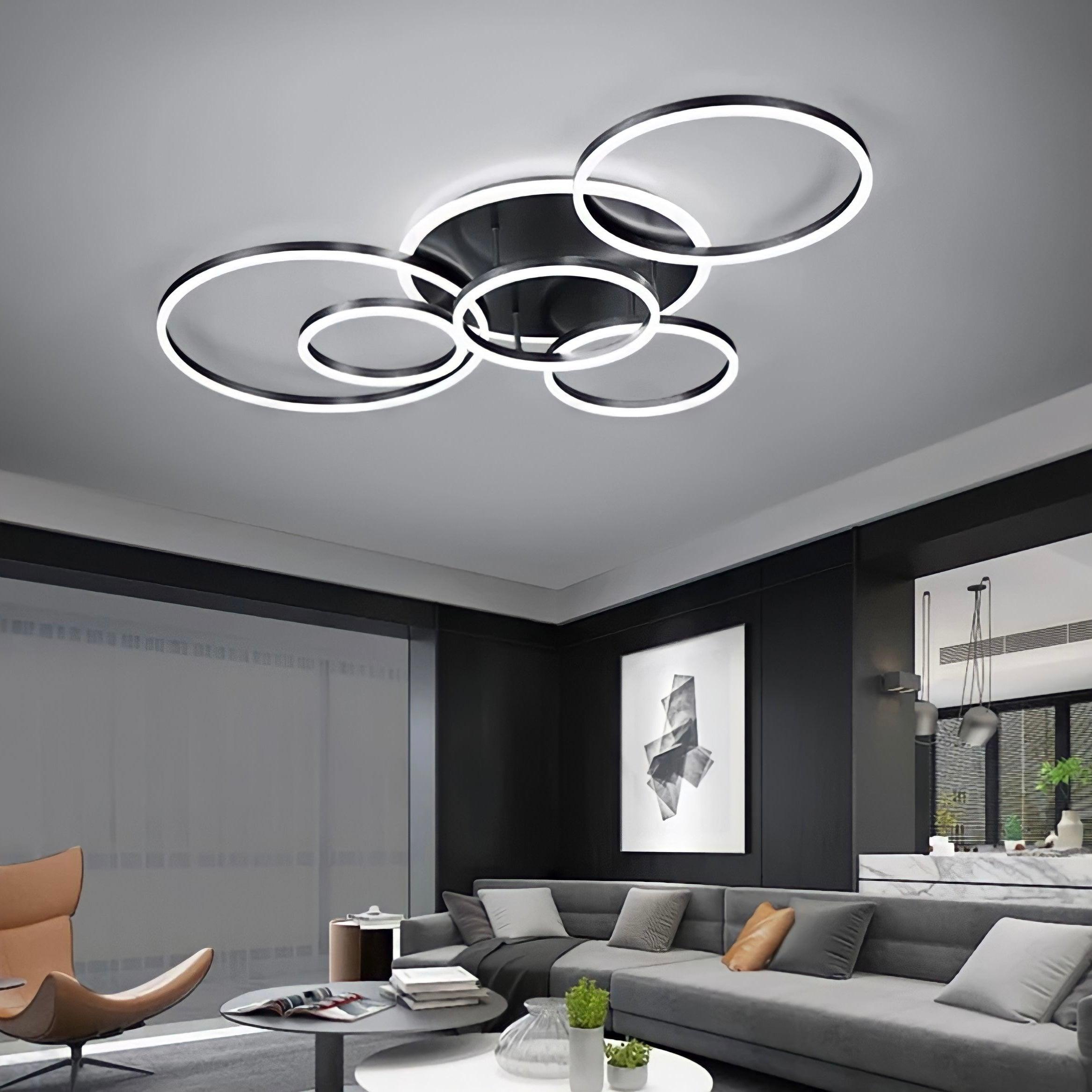 Modern LED Ring Chandelier – Ring Flush Ceiling Light