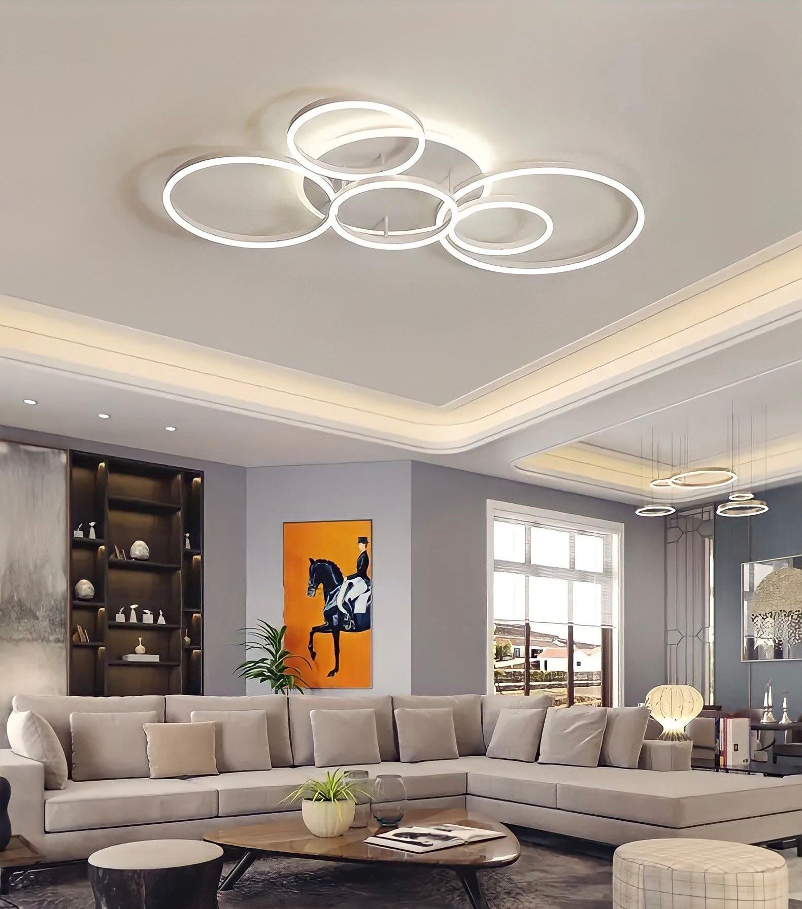Modern LED Ring Chandelier – Ring Flush Ceiling Light