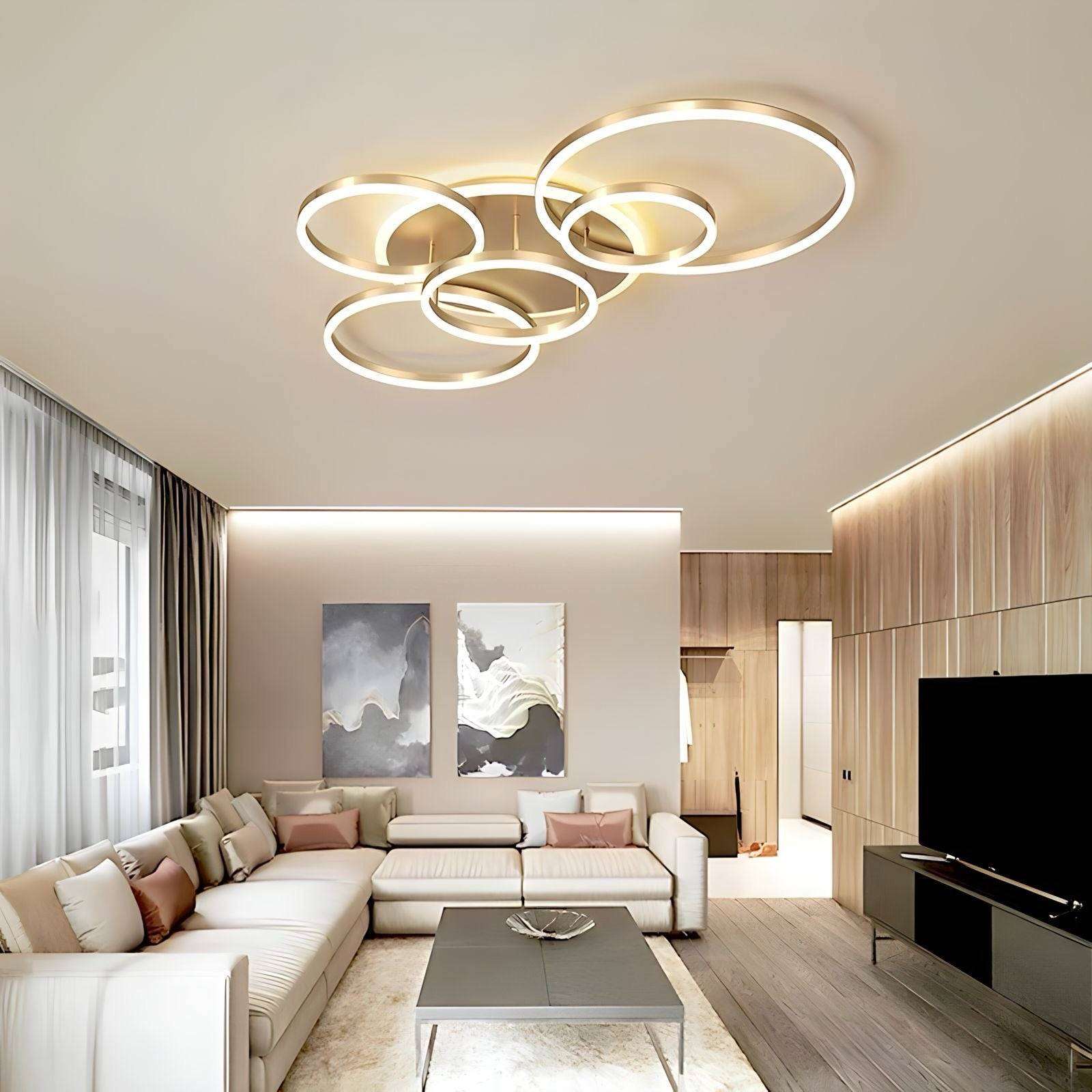 Modern LED Ring Chandelier – Ring Flush Ceiling Light