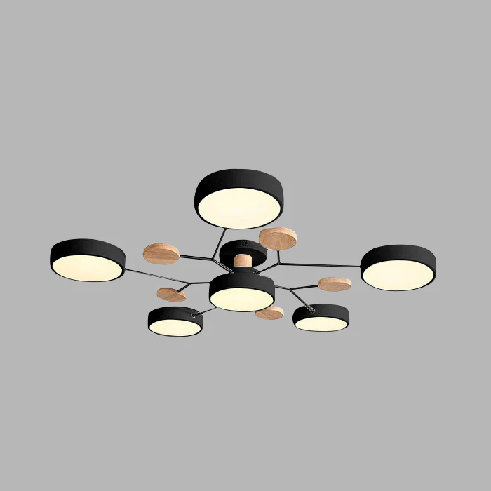 Modern Multi-Arm LED Semi-Flush Chandelier – 4 / 5 / 6 / 7 Lights