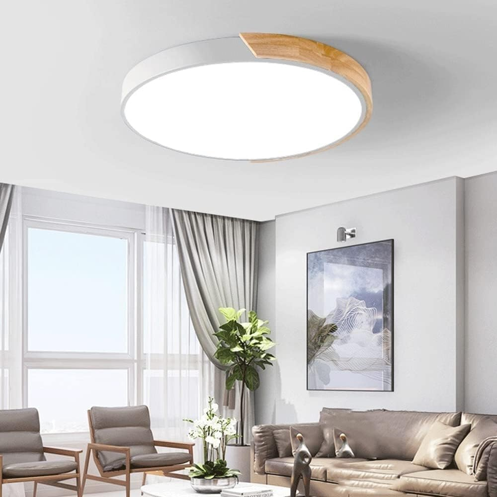 Modern Round LED Flush Ceiling Light – Color Accent Low Profile Fixture