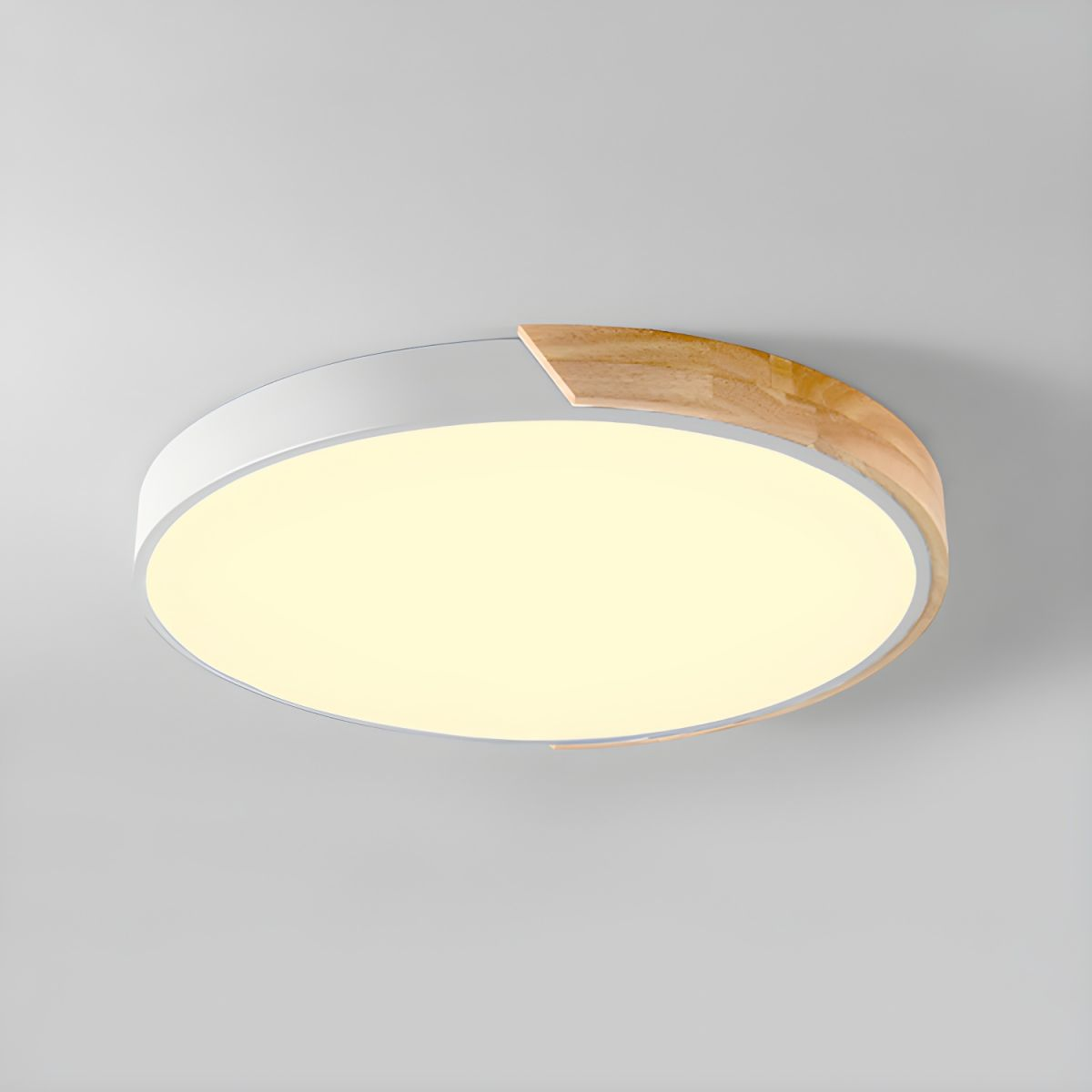 Modern Round LED Flush Ceiling Light – Color Accent Low Profile Fixture