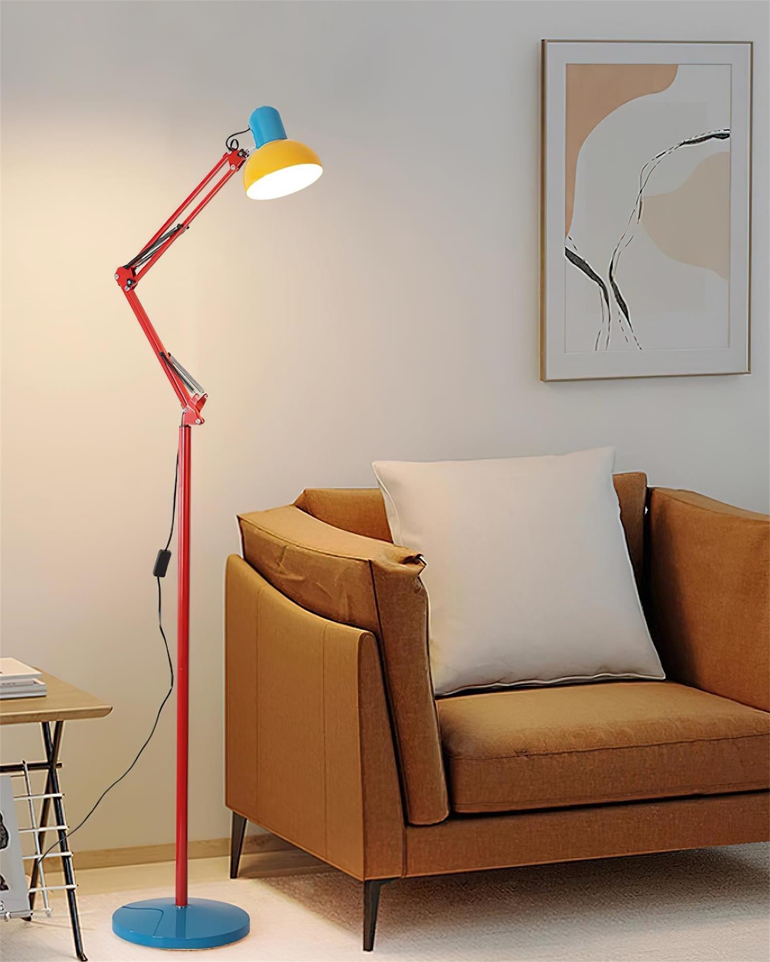 Memphis Adjustable Floor Lamp – Color Block Articulated Standing Light