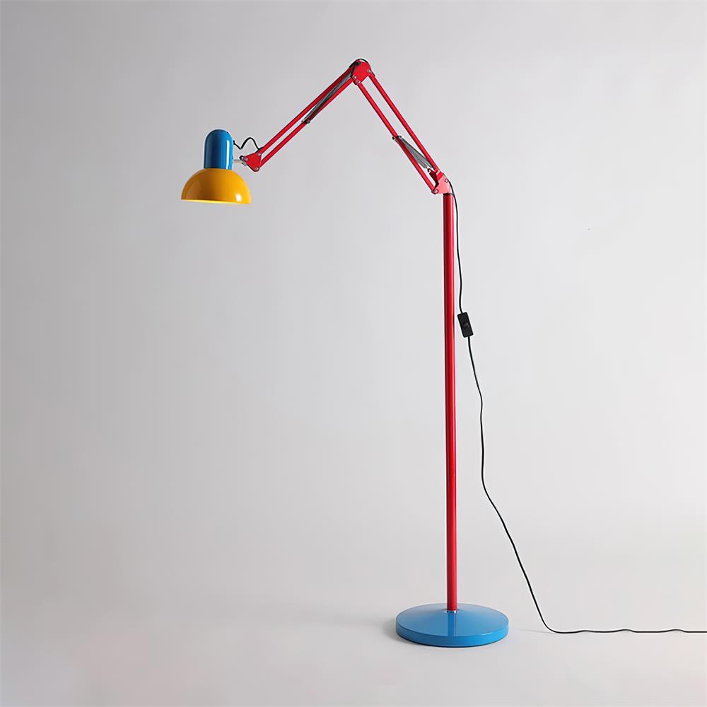 Memphis Adjustable Floor Lamp – Color Block Articulated Standing Light