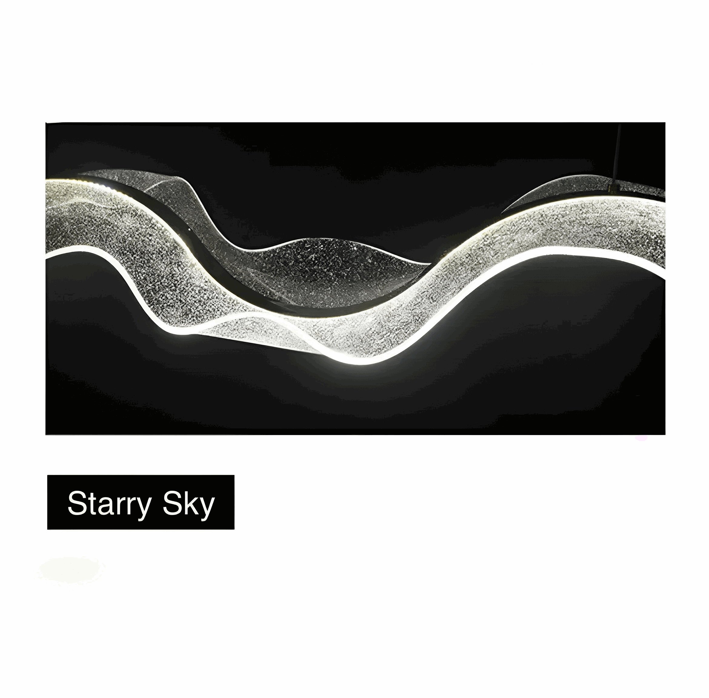 Modern Wave LED Linear Chandelier – 100 / 120 / 150cm Sculptural Pendant