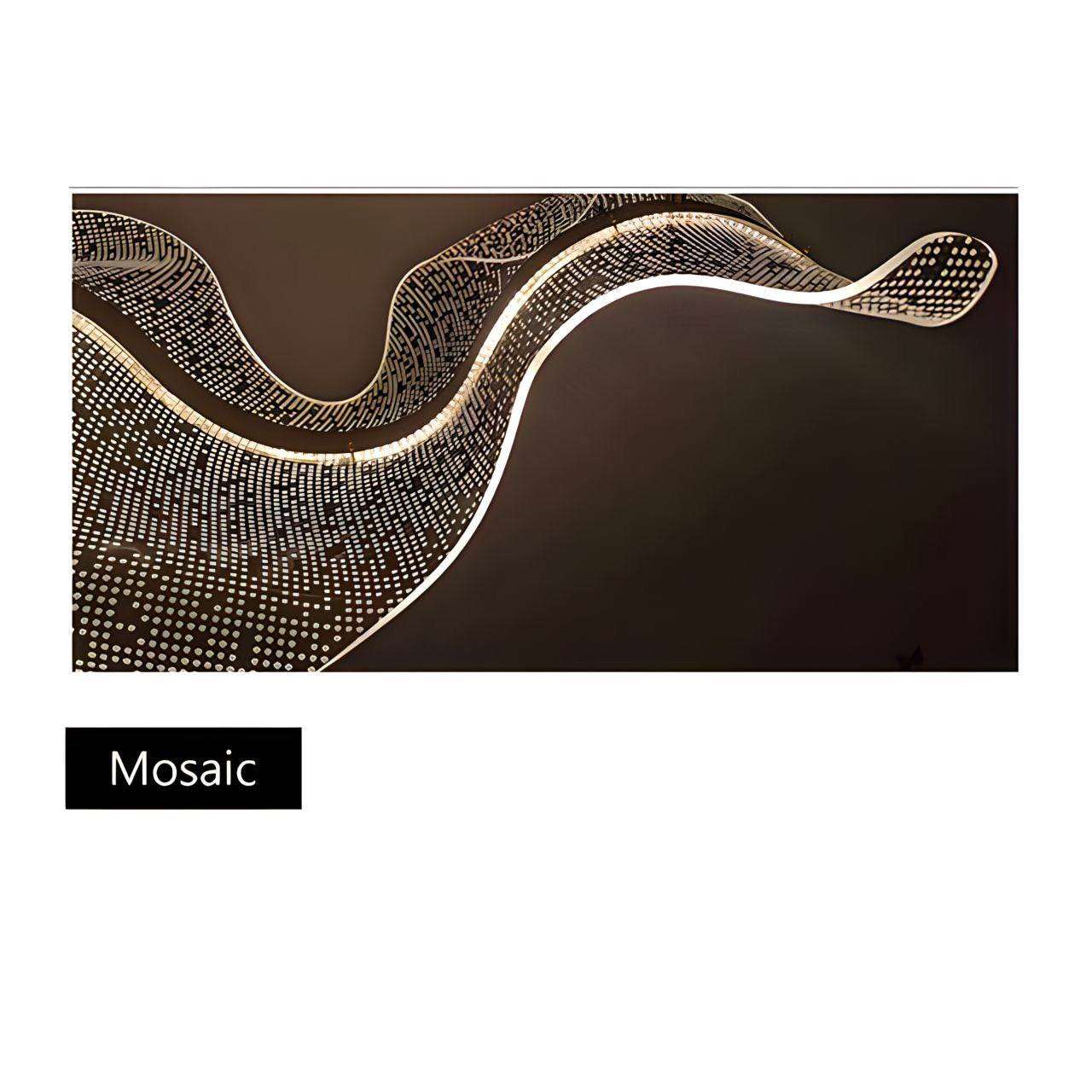 Modern Wave LED Linear Chandelier – 100 / 120 / 150cm Sculptural Pendant