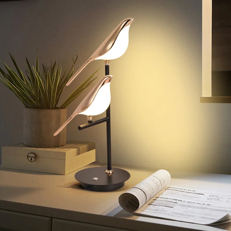 Golden Bird LED Table Lamp – Sculptural Modern Accent Light