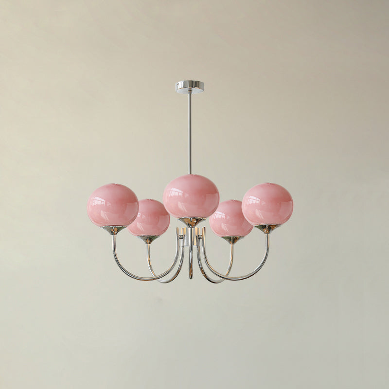 Marshmallow Chandelier – Glass Globe Ceiling Light