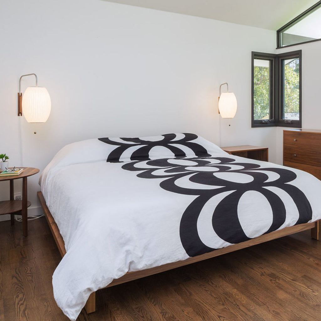 Mid-Century Plug-In Wall Light with Ribbed Shade and Wooden Backplate