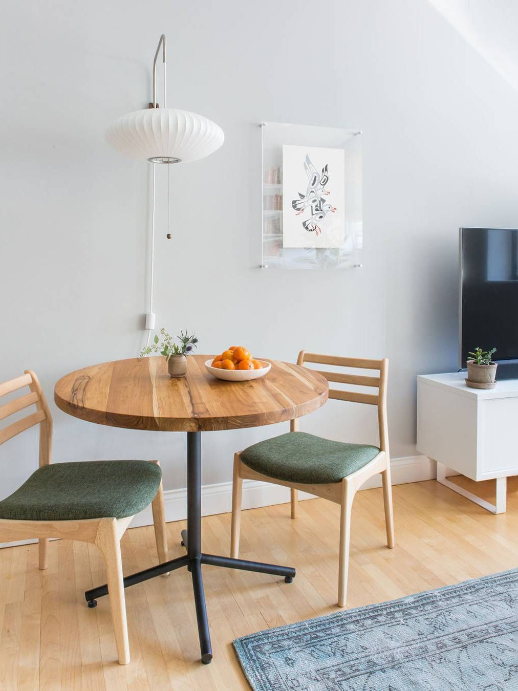 Mid-Century Plug-In Wall Light with Ribbed Shade and Wooden Backplate