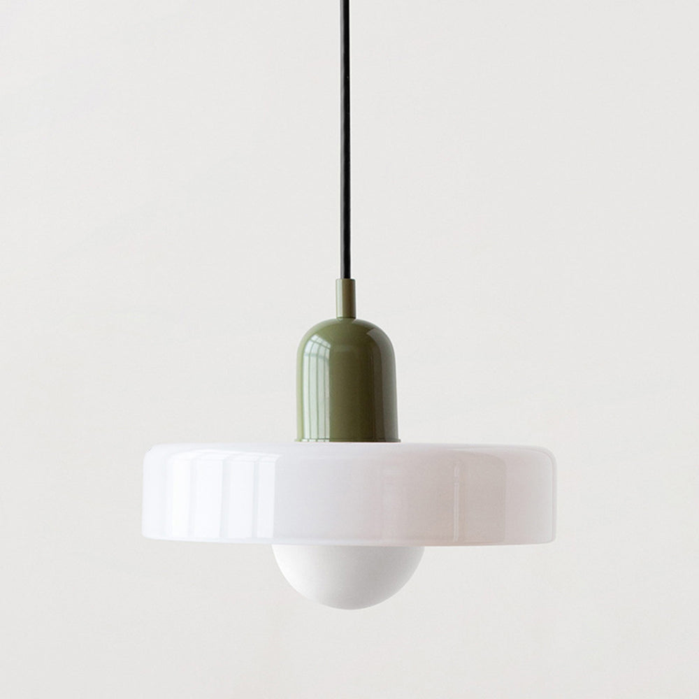 Bauhaus Pendant Light in Coloured Glass