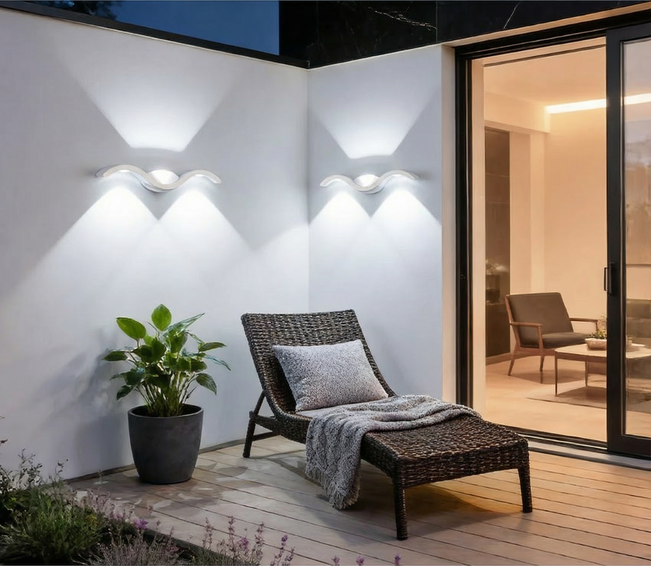 Wave Outdoor Wall Light – Up & Down LED Wall Sconce