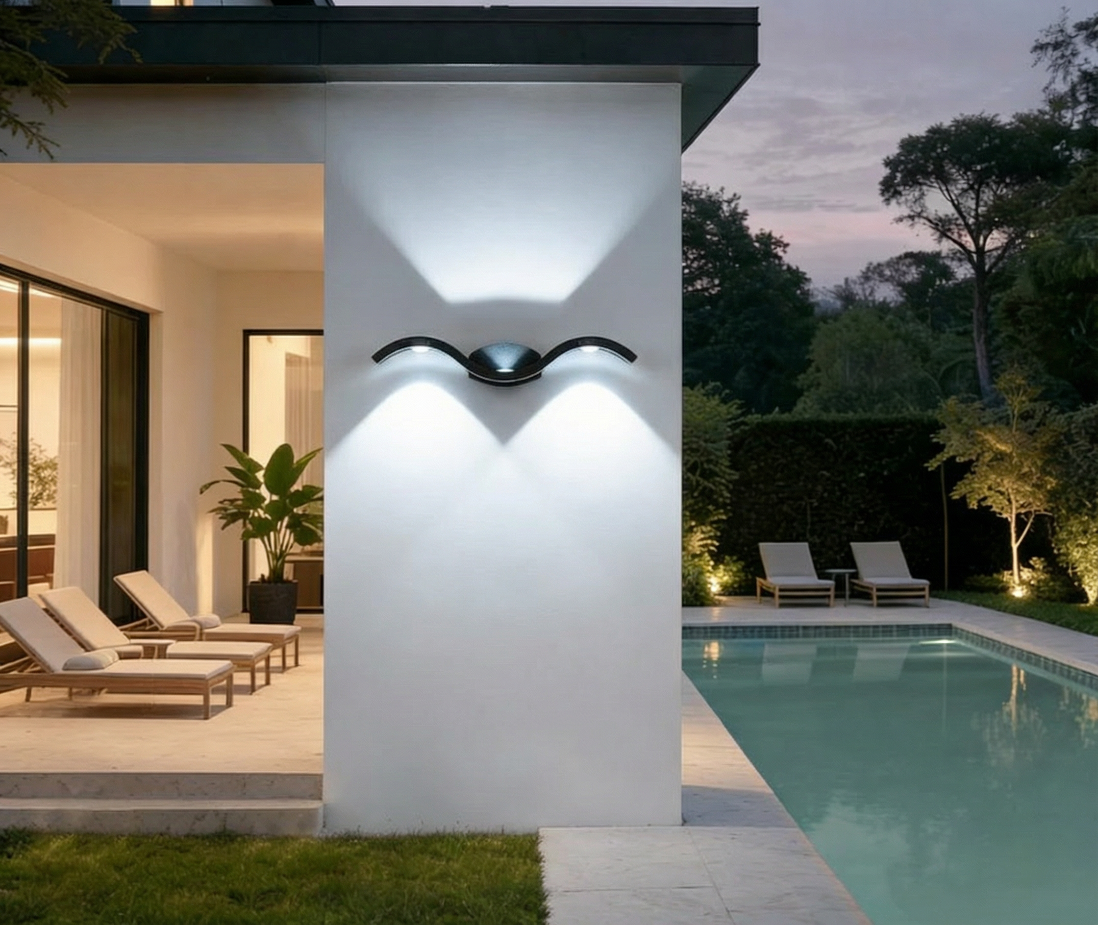 Wave Outdoor Wall Light – Up & Down LED Wall Sconce
