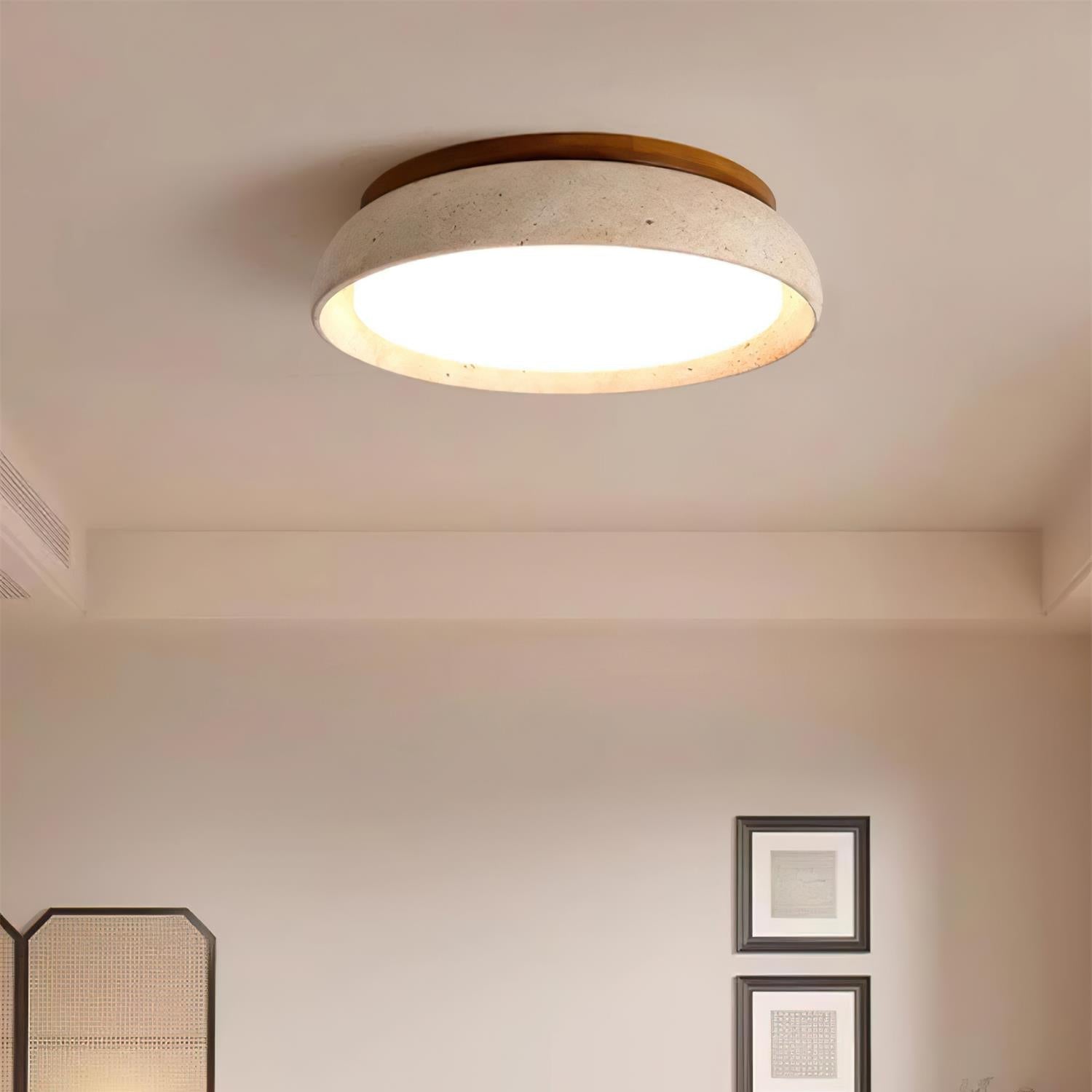 Kloris Travertine Ceiling Light Flush Mount LED