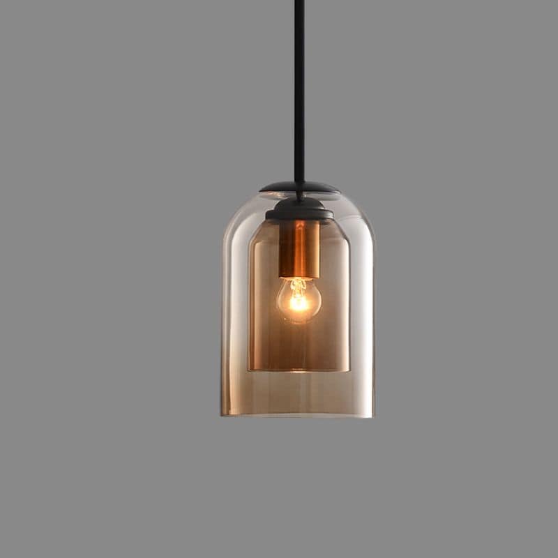 Double Glass Bell Pendant Light