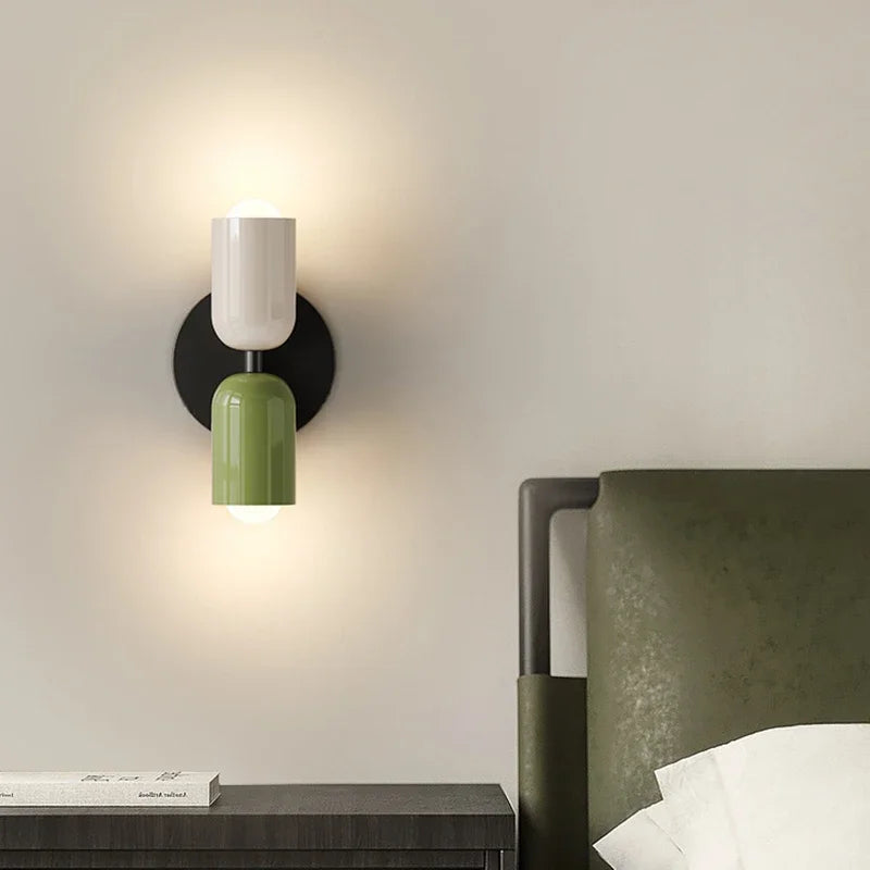 Colour Block Capsule Wall Light