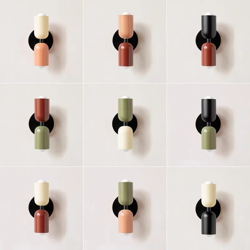 Colour Block Capsule Wall Light
