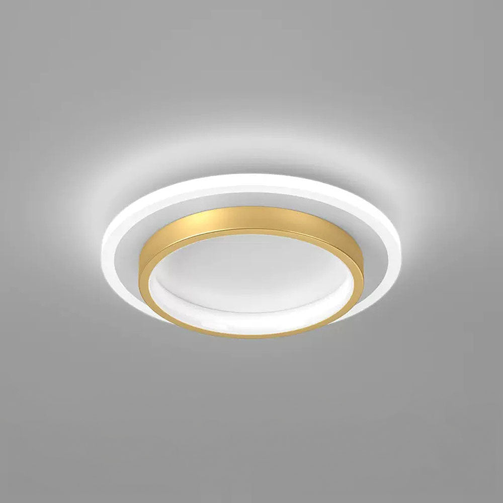 Modern Round LED Flush Ceiling Light – Halo Ring Low Profile Fixture