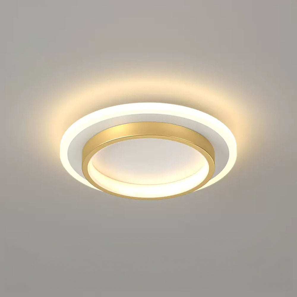 Modern Round LED Flush Ceiling Light – Halo Ring Low Profile Fixture